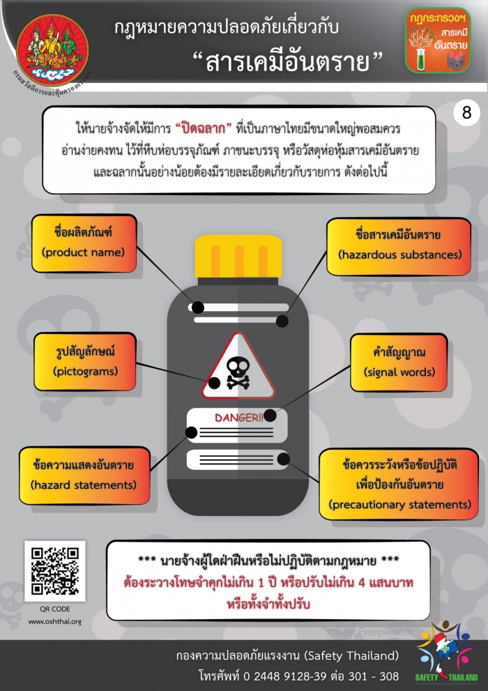 กฏหมายความปลอดภัยฯ เกี่ยวกับสารเคมีอันตราย 8