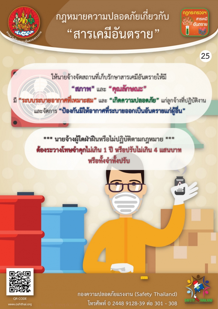 กฏหมายความปลอดภัยฯ เกี่ยวกับสารเคมีอันตราย 25