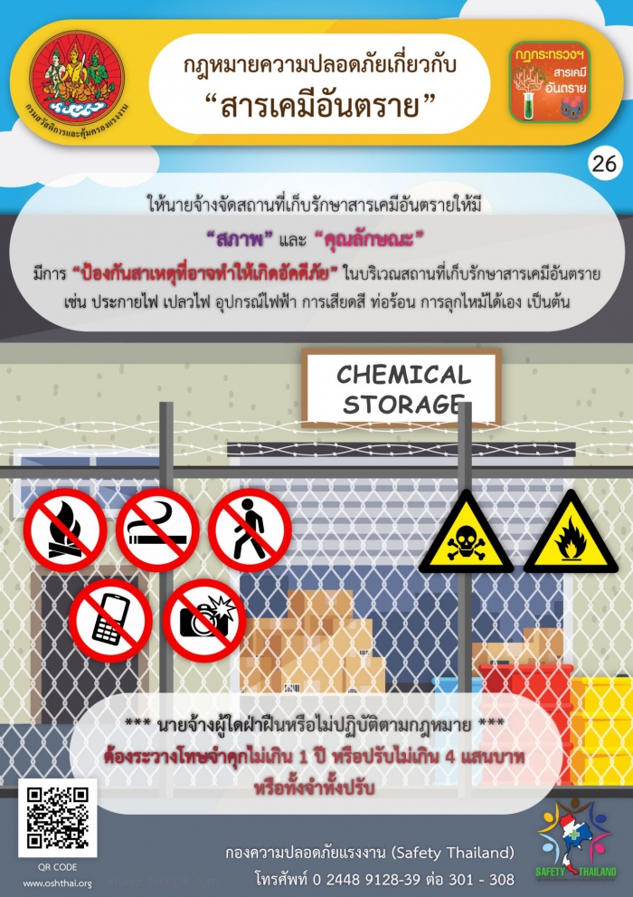 กฏหมายความปลอดภัยฯ เกี่ยวกับสารเคมีอันตราย 26