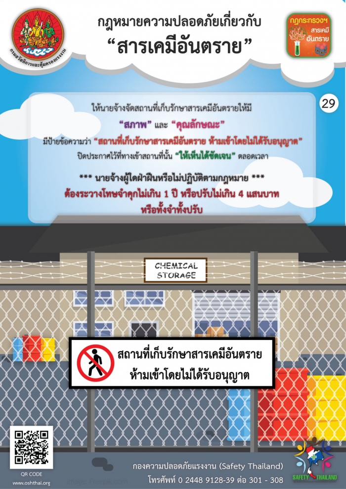 กฏหมายความปลอดภัยฯ เกี่ยวกับสารเคมีอันตราย 29
