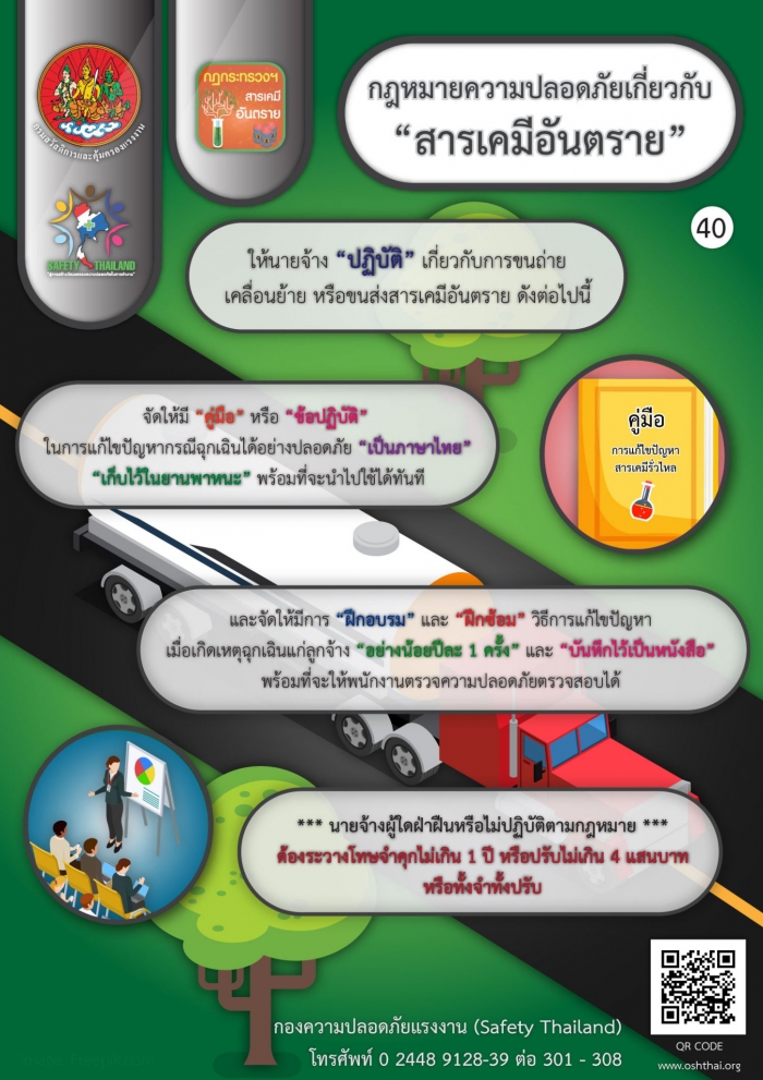 กฏหมายความปลอดภัยฯ เกี่ยวกับสารเคมีอันตราย 40