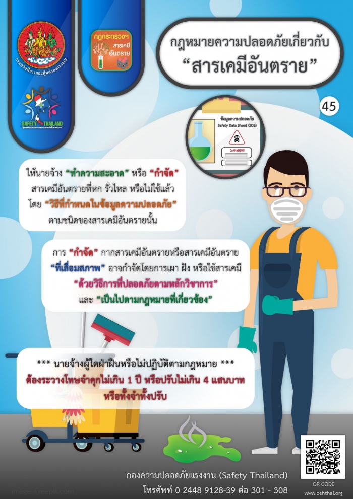 กฏหมายความปลอดภัยฯ เกี่ยวกับสารเคมีอันตราย 45