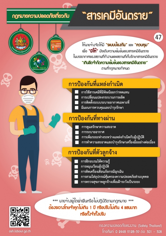 กฏหมายความปลอดภัยฯ เกี่ยวกับสารเคมีอันตราย 47