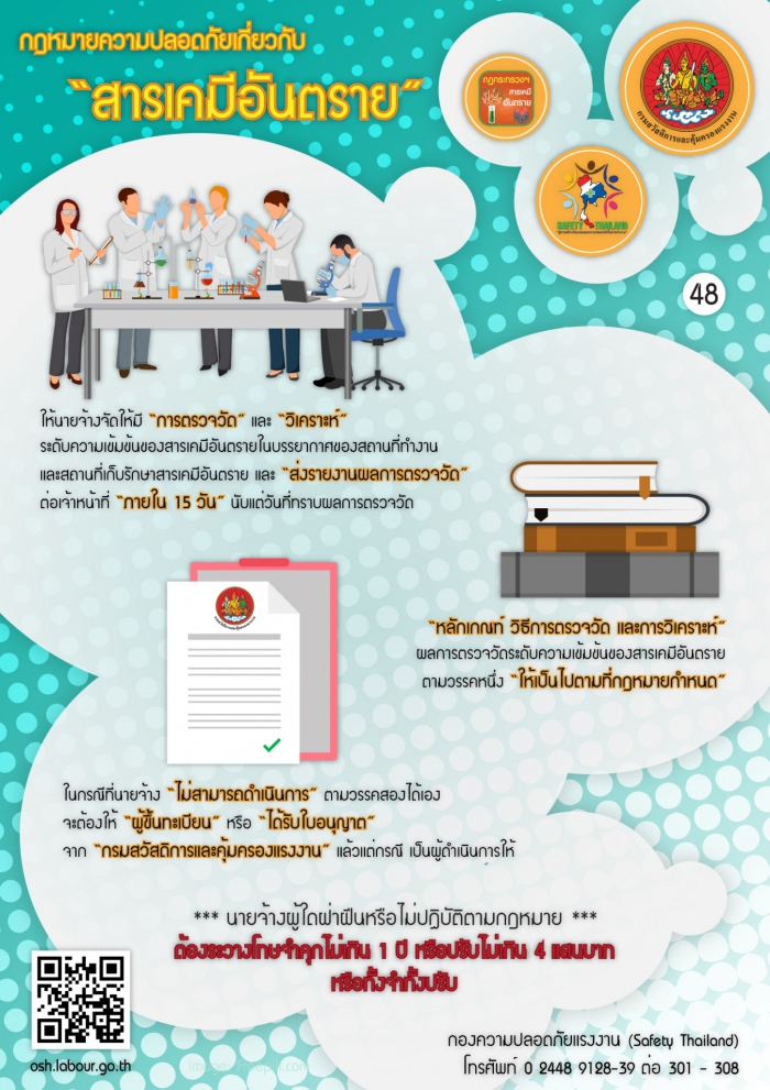 กฏหมายความปลอดภัยฯ เกี่ยวกับสารเคมีอันตราย 48
