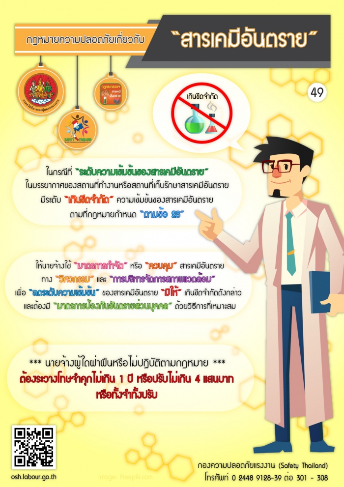 กฏหมายความปลอดภัยฯ เกี่ยวกับสารเคมีอันตราย 49