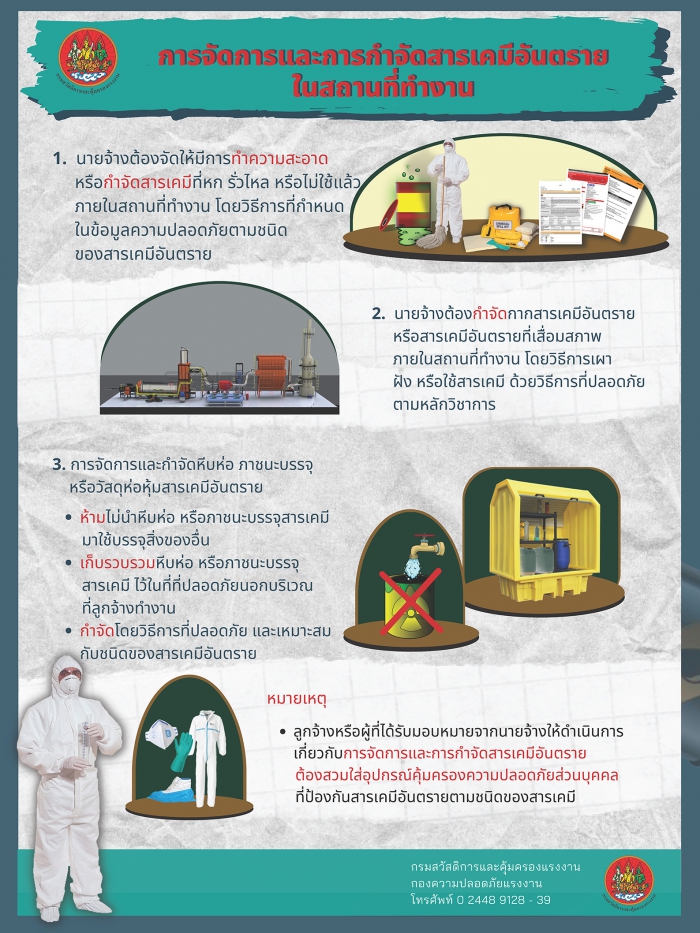การจัดการและการกำจัดสารเคมีอันตรายในสถานที่ทำงาน