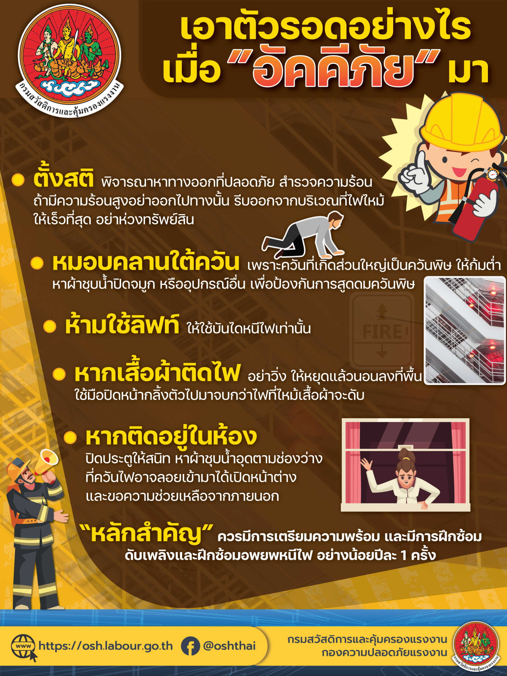 รณรงค์สร้างการรับรู้ เรื่อง เอาตัวรอดอย่างไรเมื่อ “อัคคีภัย” มา